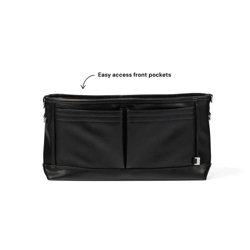 Signature Pram Caddy - Black Dimple Vegan
