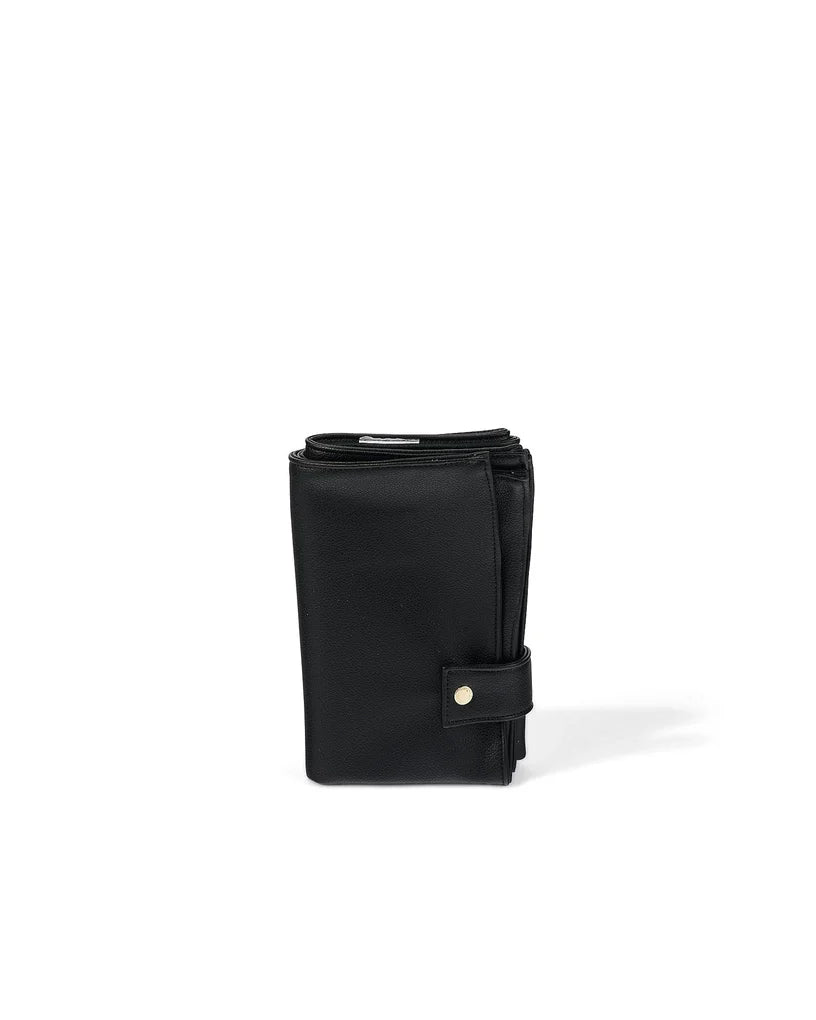 OiOi Nappy Changing Pouch - Black Vegan Leather