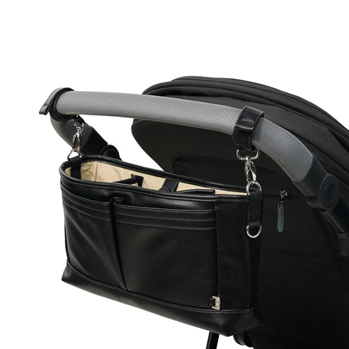 Signature Pram Caddy - Black Dimple Vegan