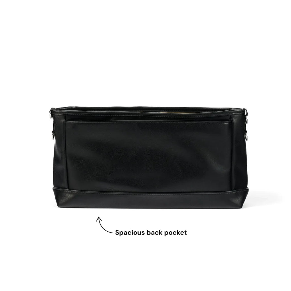 Signature Pram Caddy - Black Dimple Vegan