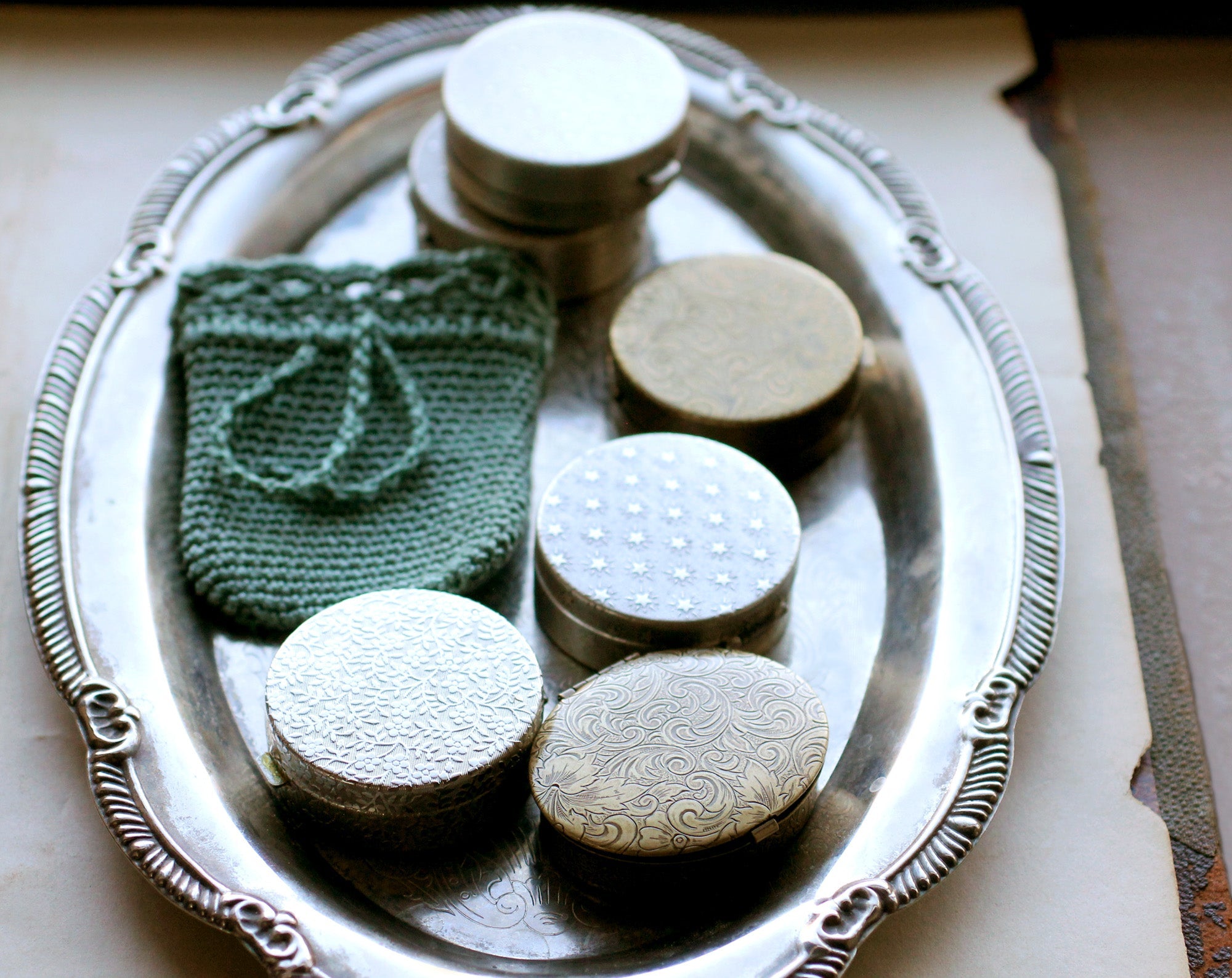 GreenWitch Solid Natural Perfume in Oval Compact with Pouch