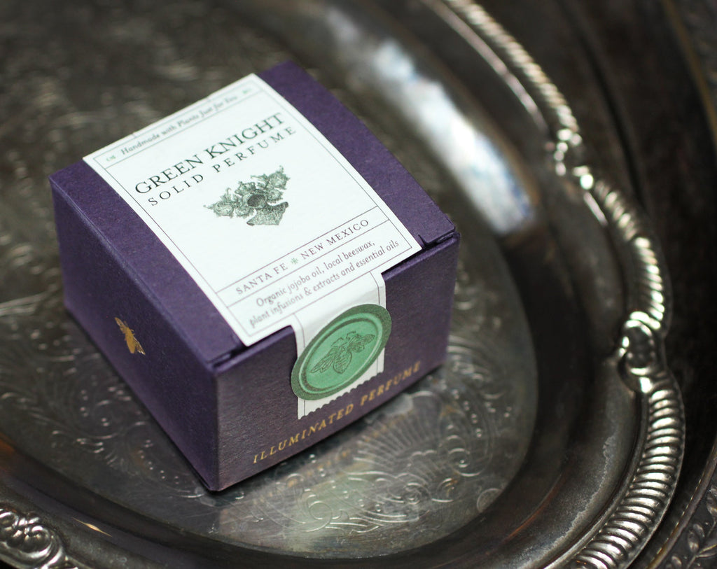 Green Knight Solid Natural Perfume Round Jar