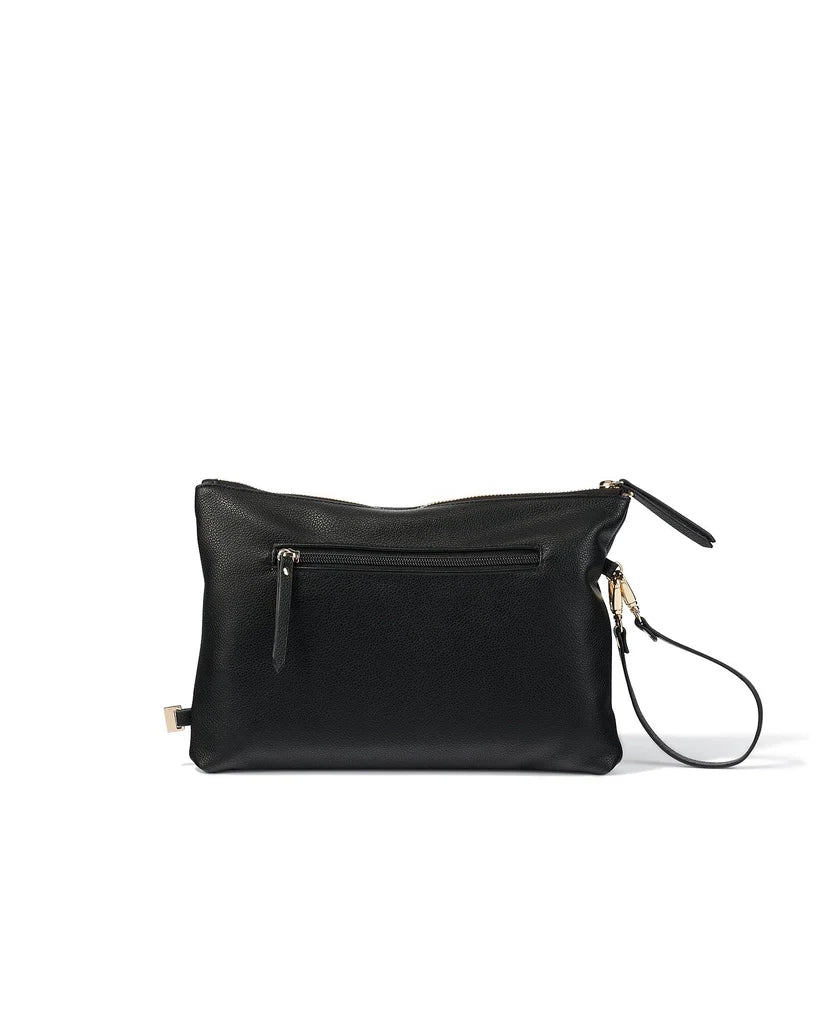 OiOi Nappy Changing Pouch - Black Vegan Leather