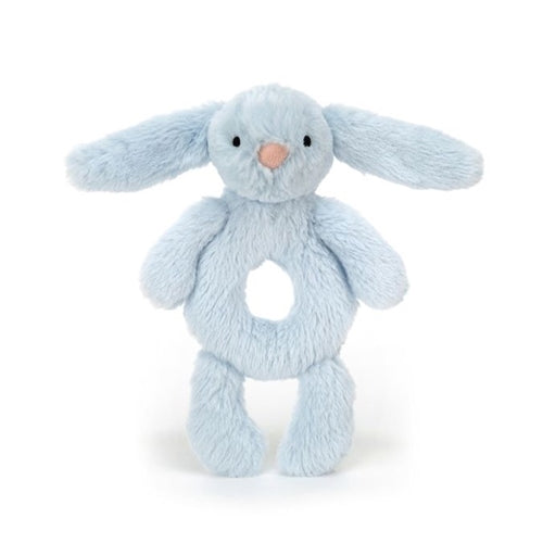 Jellycat Bashful Blue Bunny Ring Rattle
